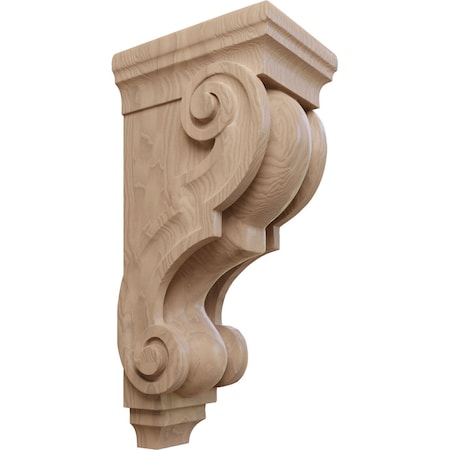 Ekena Millwork 5"W x 6 3/4"D x 14"H Large Traditional Wood Corbel, Mahogany CORW05X07X14TRGM
